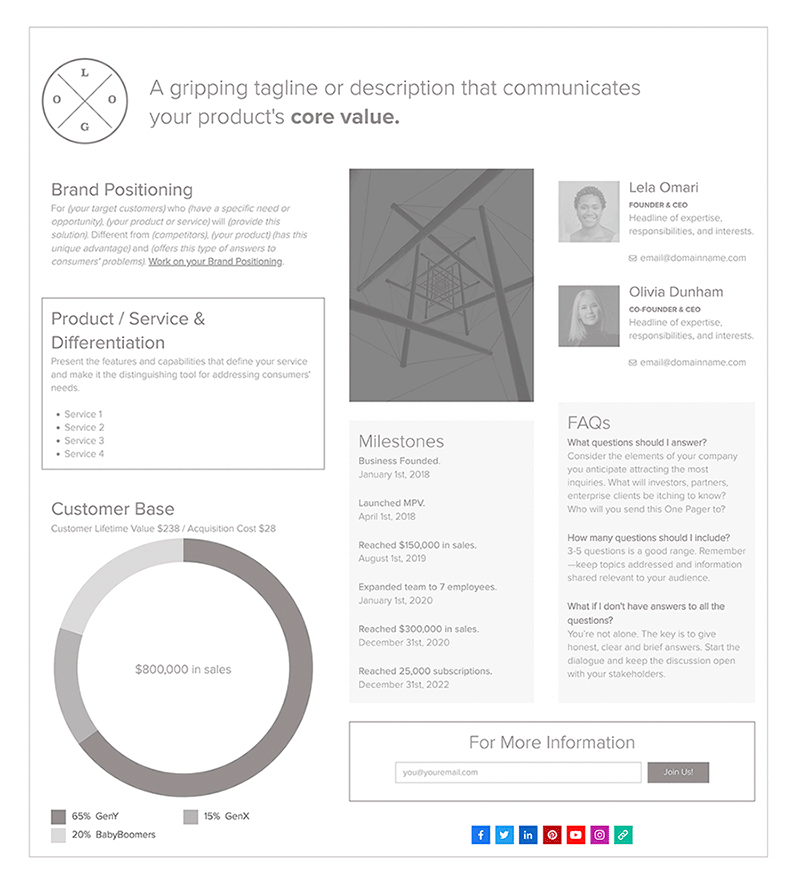Business One Pager Template | Xtensio | 2025