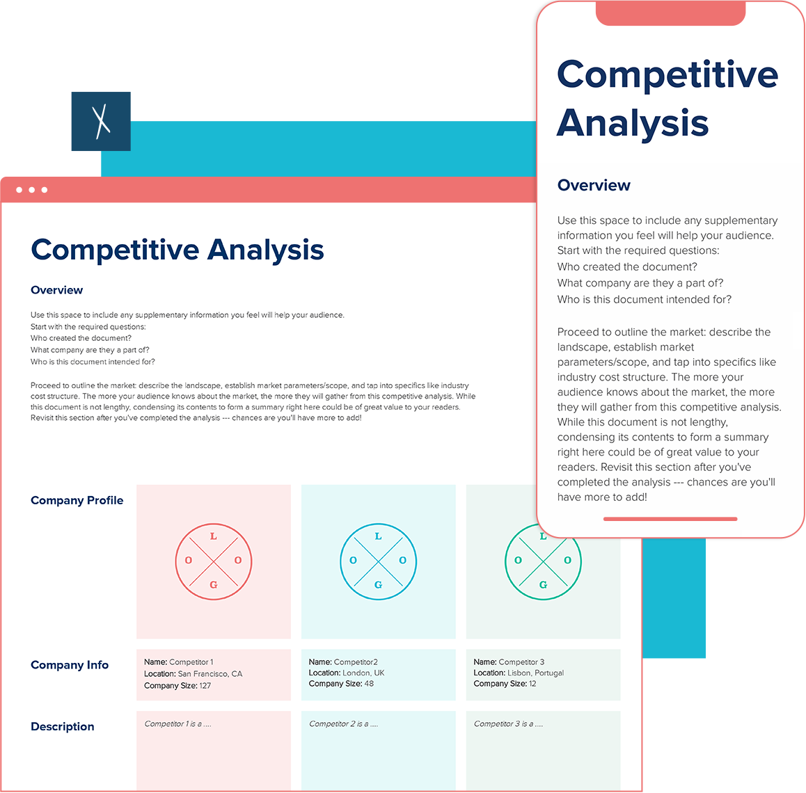 Click To Create Your Free Competitive Analysis! Competitive Analysis Template | Desktop And Mobile Views