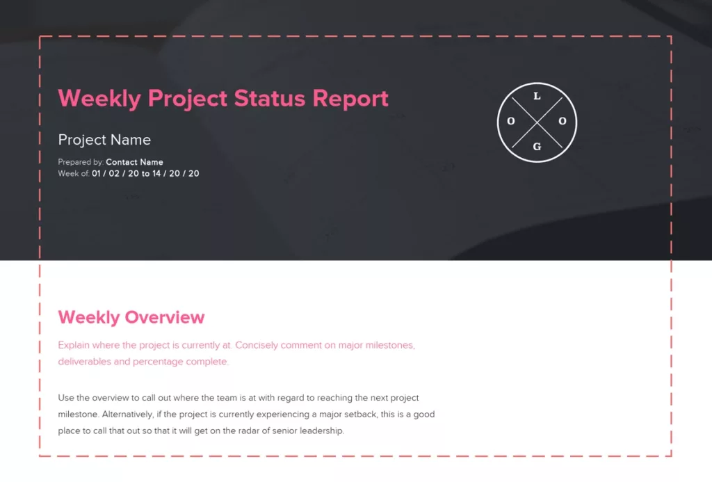 Create Your Status Report Header