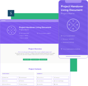 Project Handover Living Document Template | Desktop And Mobile Views