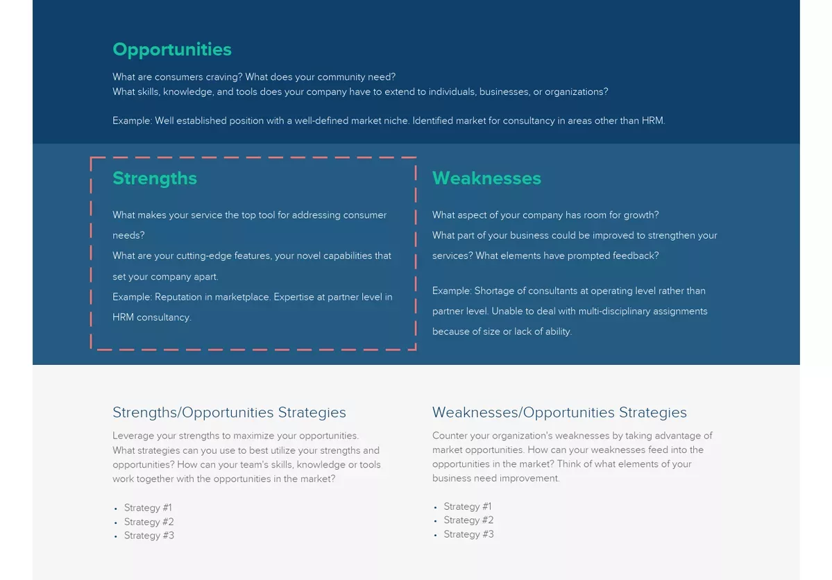 How To Conduct A Tows Analysis , Strengths