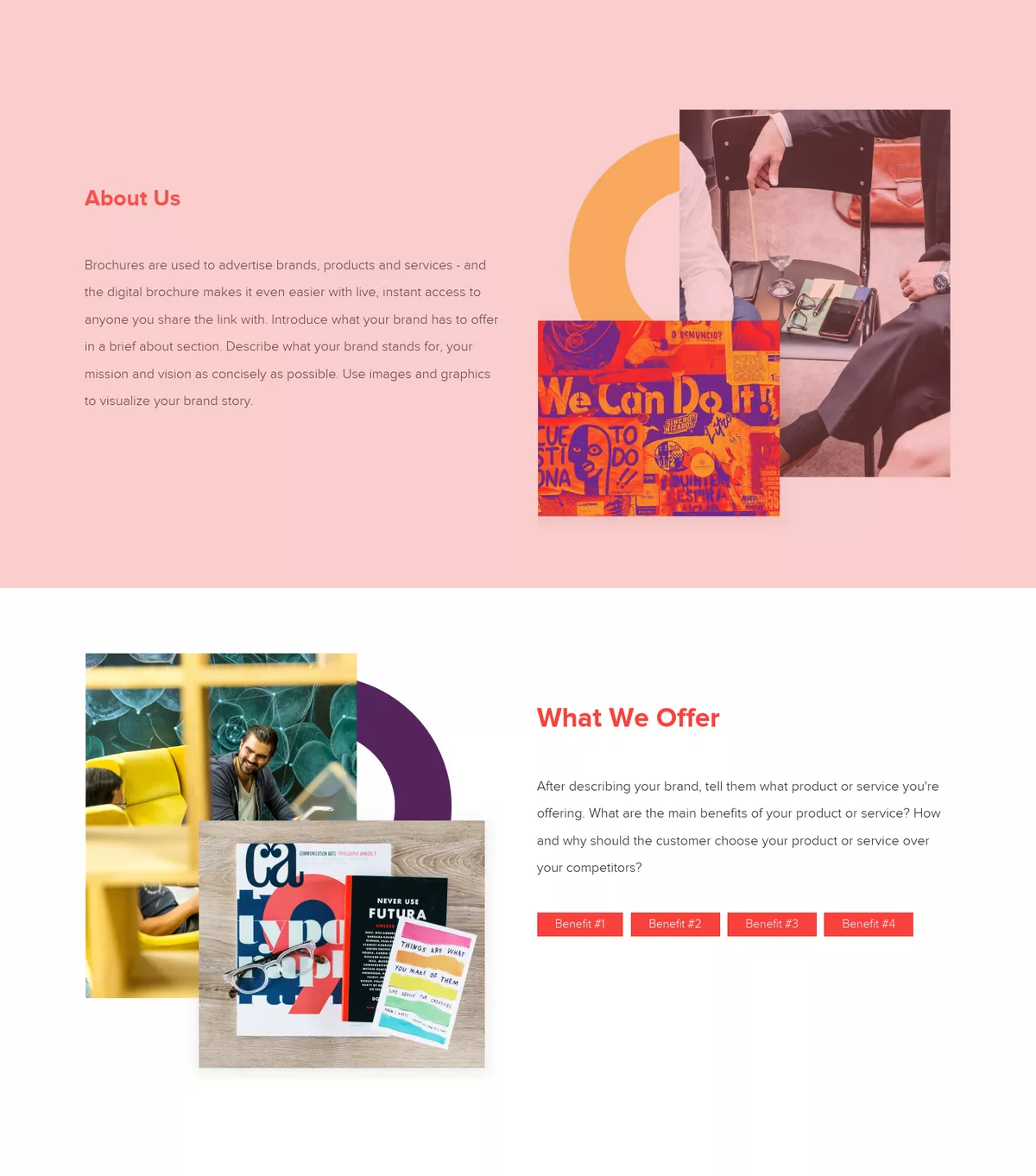 How To Make A Digital Brochure | Concisely Describe Your Brand Mission.