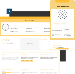 User Interview Template | Desktop And Mobile Views