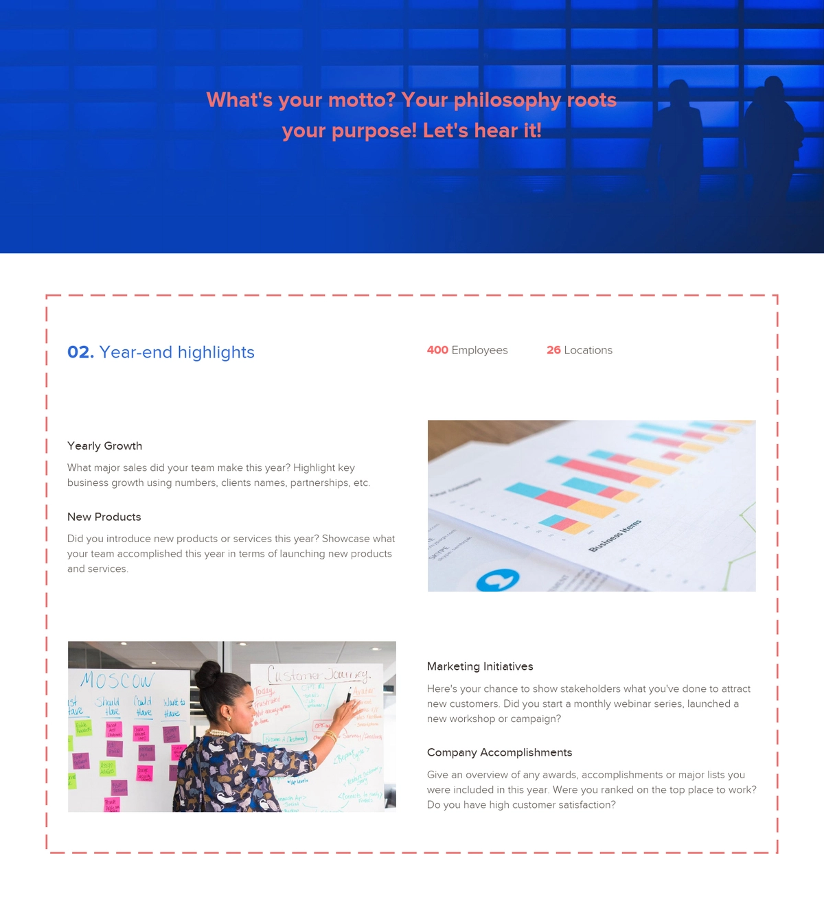 Year-End Achievements, Annual Report Template