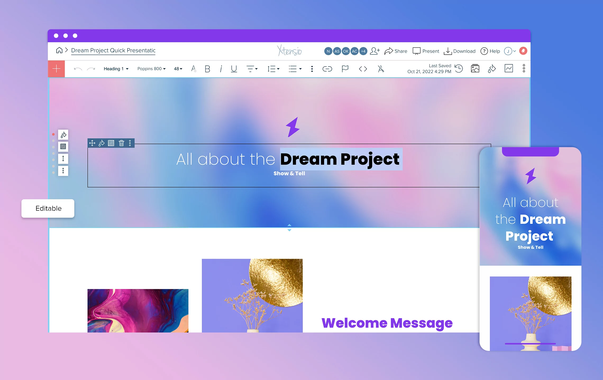 Quick Presentation Templates | Xtensio | 2025