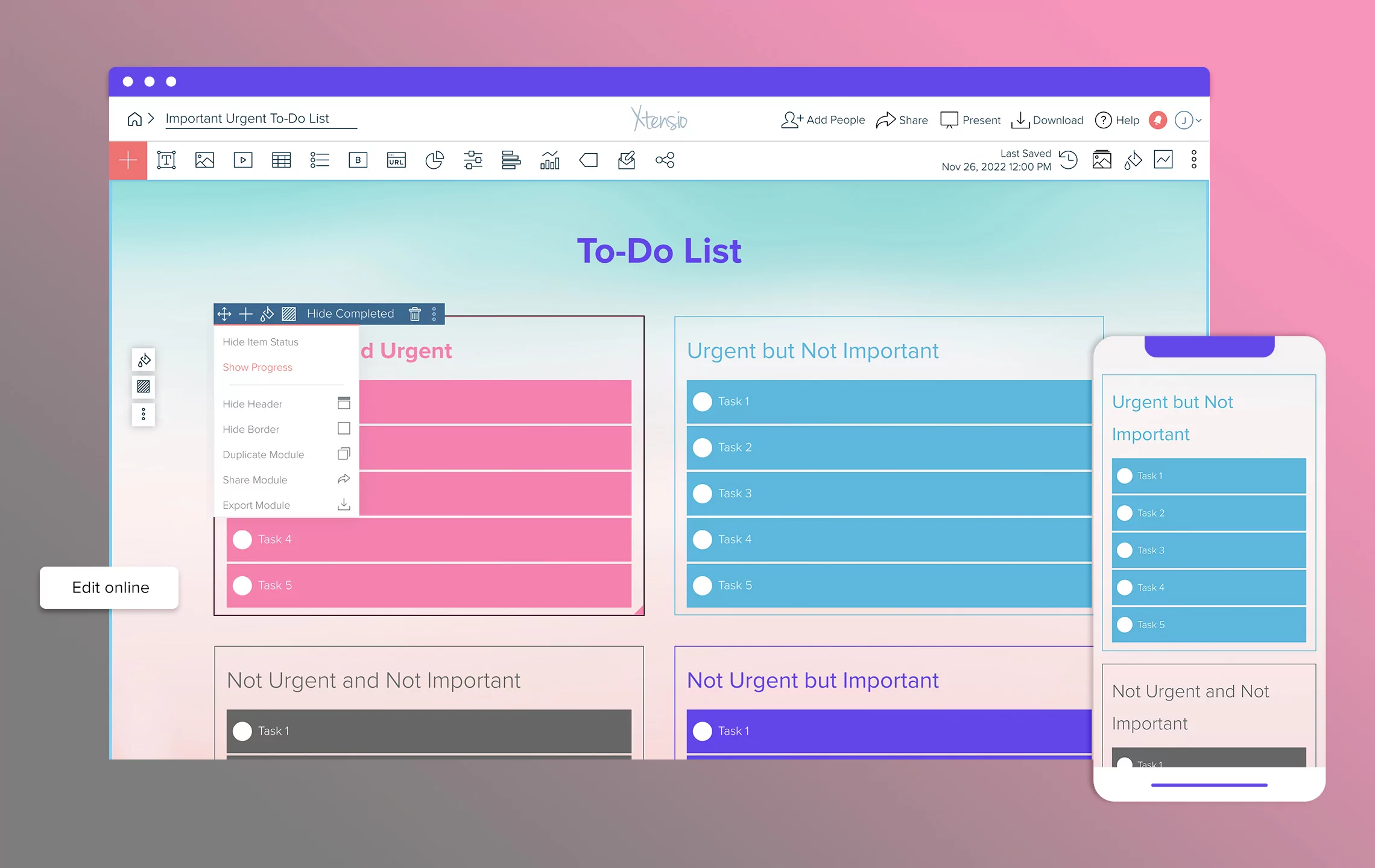 Important Urgent To-Do List To-Do List