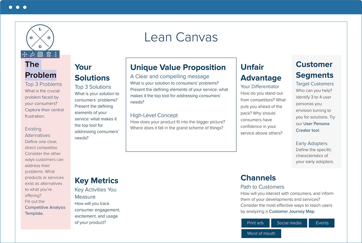 Lean Canvas Template | The Problem