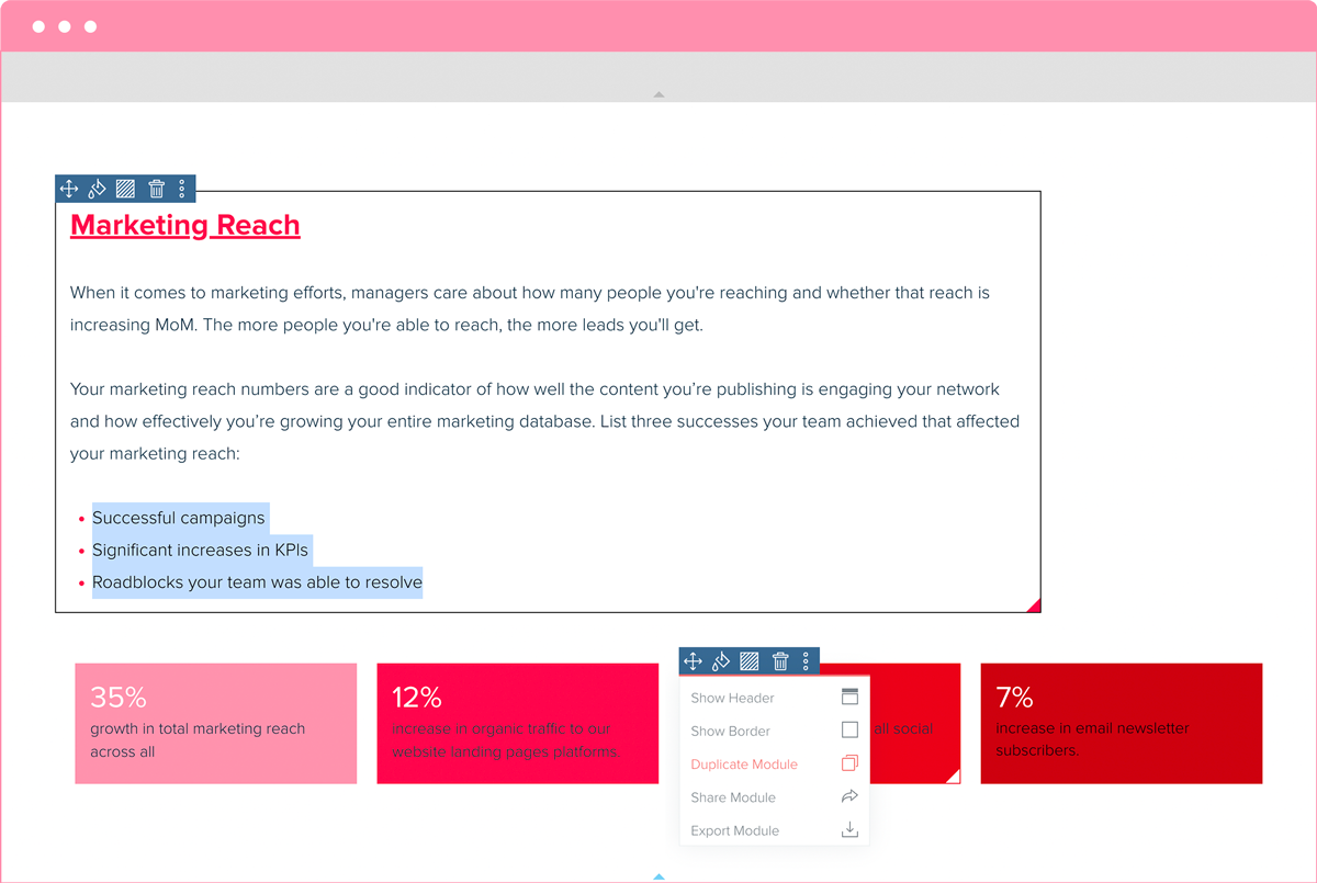 Monthly Marketing Accomplishments, Main Kpis , Monthly Marketing Report Template