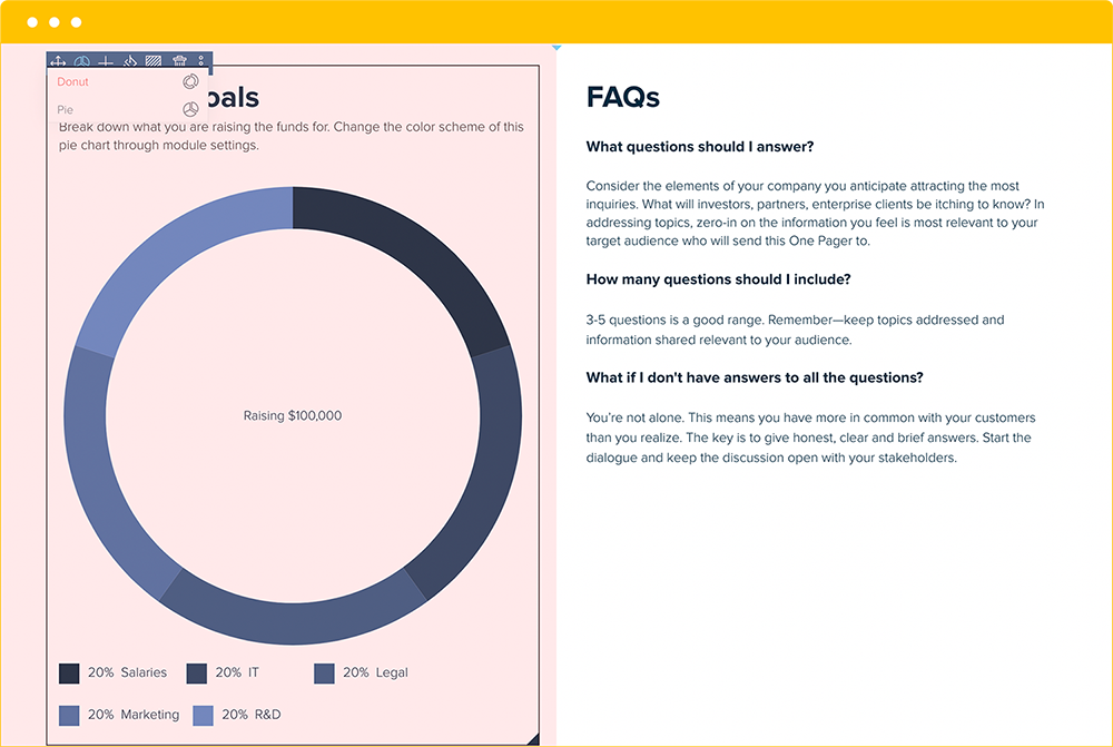 How To Make A One Pager | Funding Goals