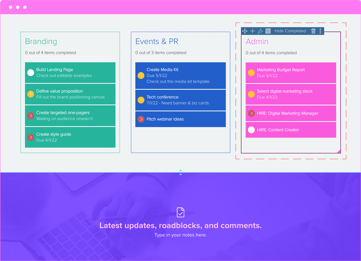 How To Build A Quarterly Marketing Roadmap: Detail Administration Tasks