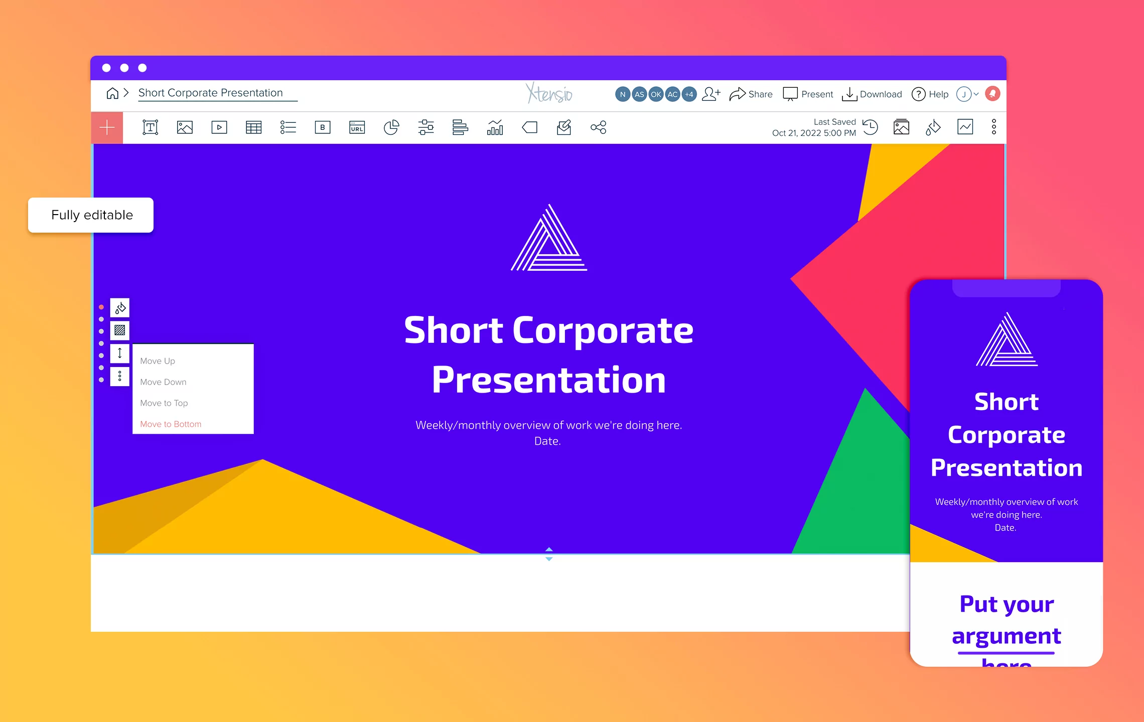 Quick Presentation Templates | Xtensio | 2025