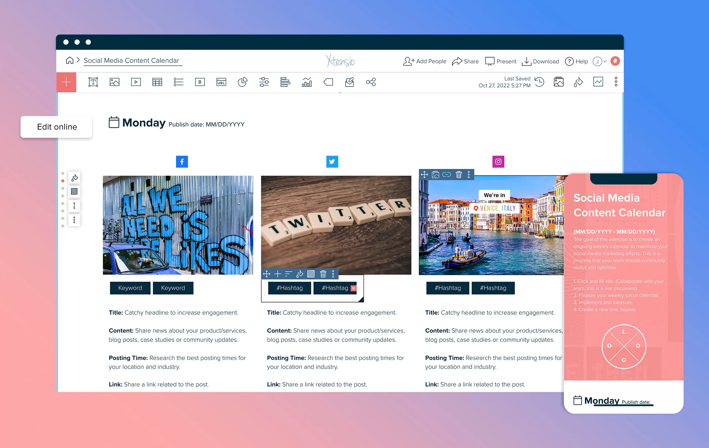 Social Media Calendar