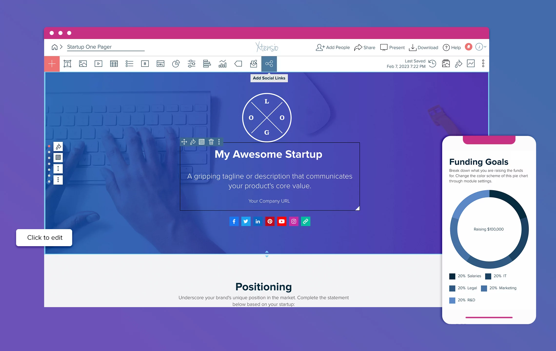 Fundraising Decks And Docs | Xtensio | 2025