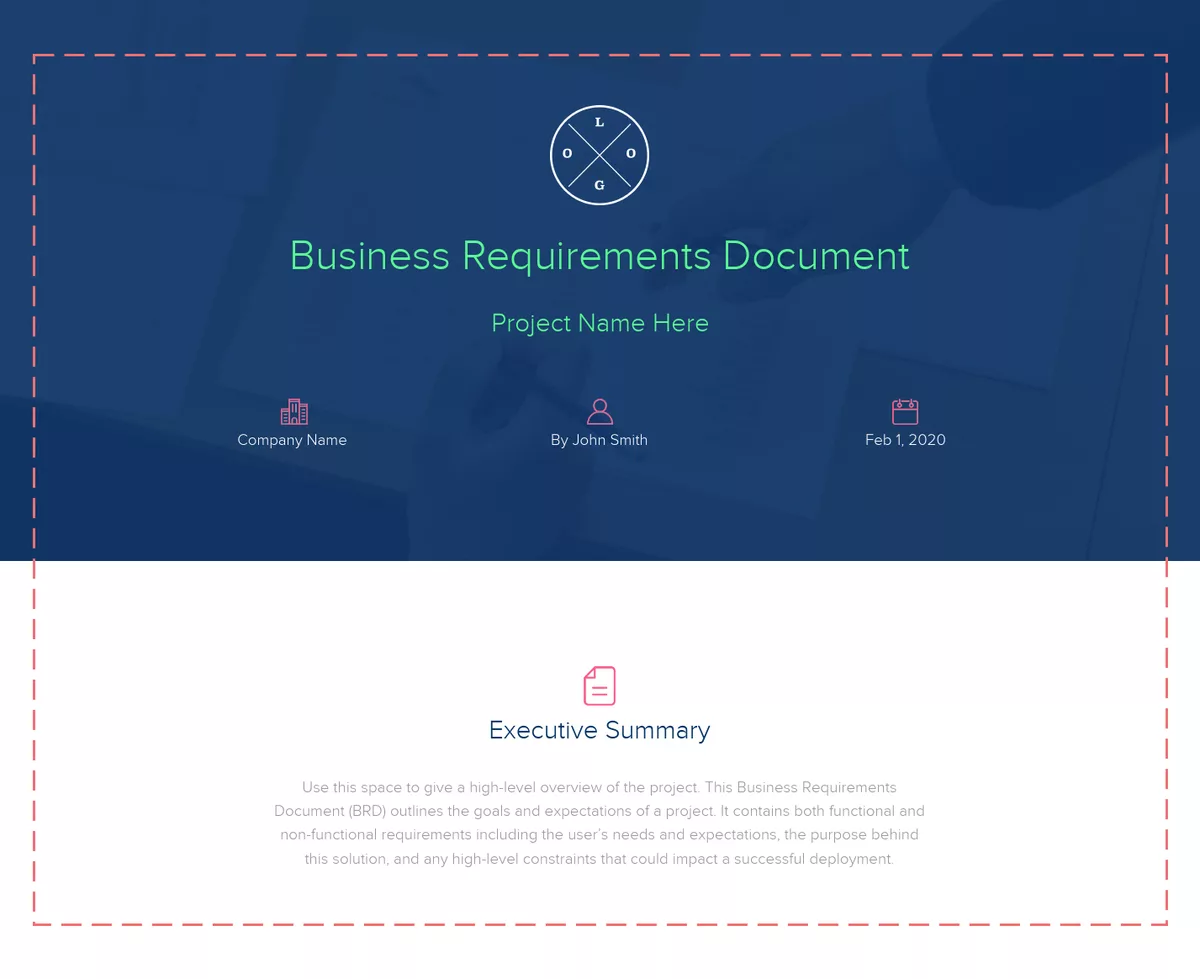 Business Requirements Document Header