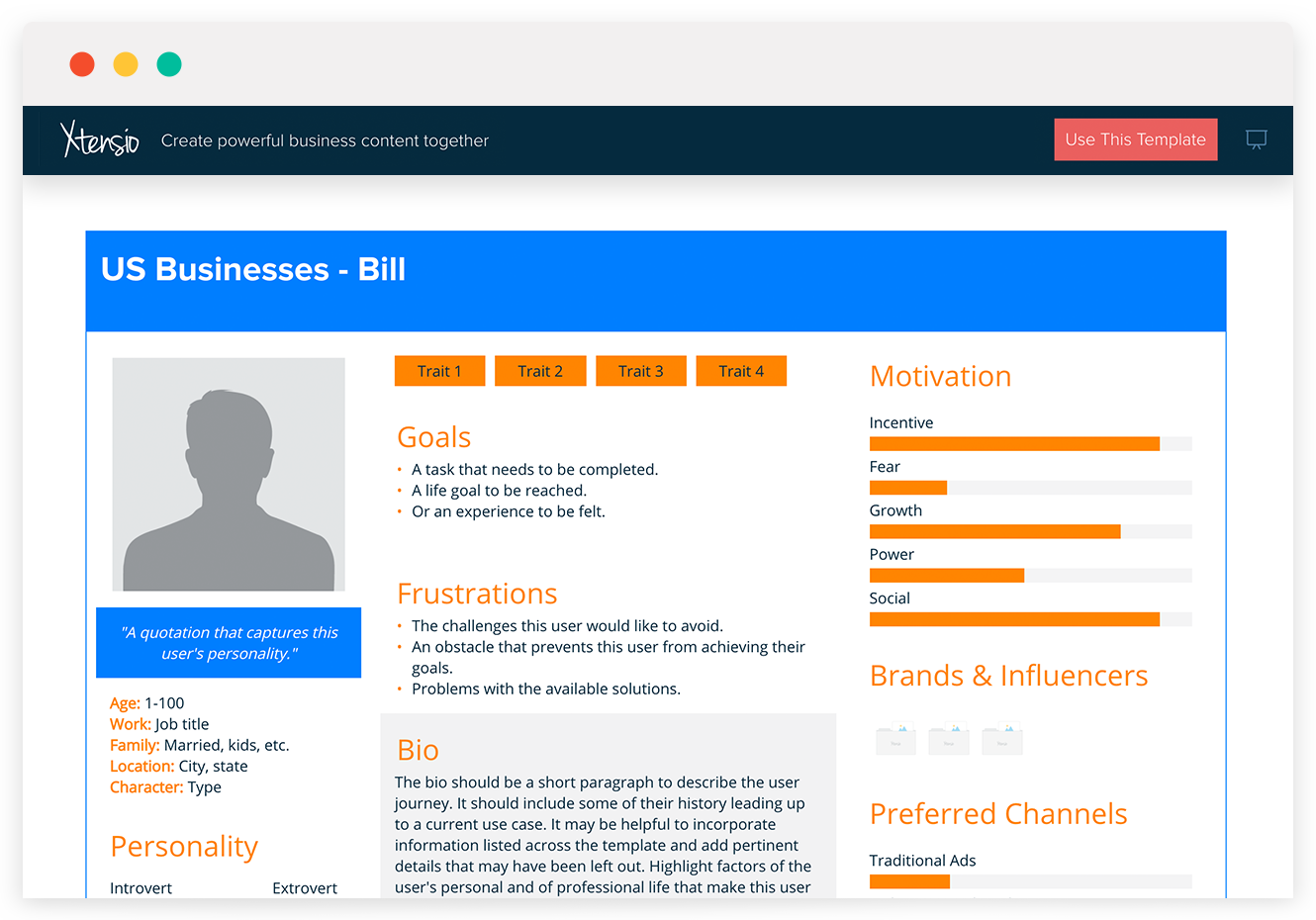 User Persona Example