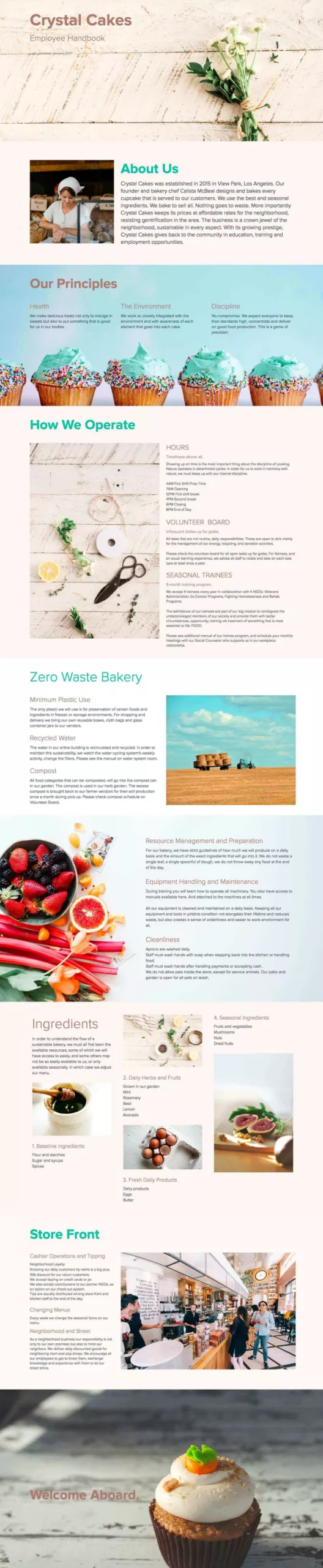 Crystal Cakes Staff Handbook