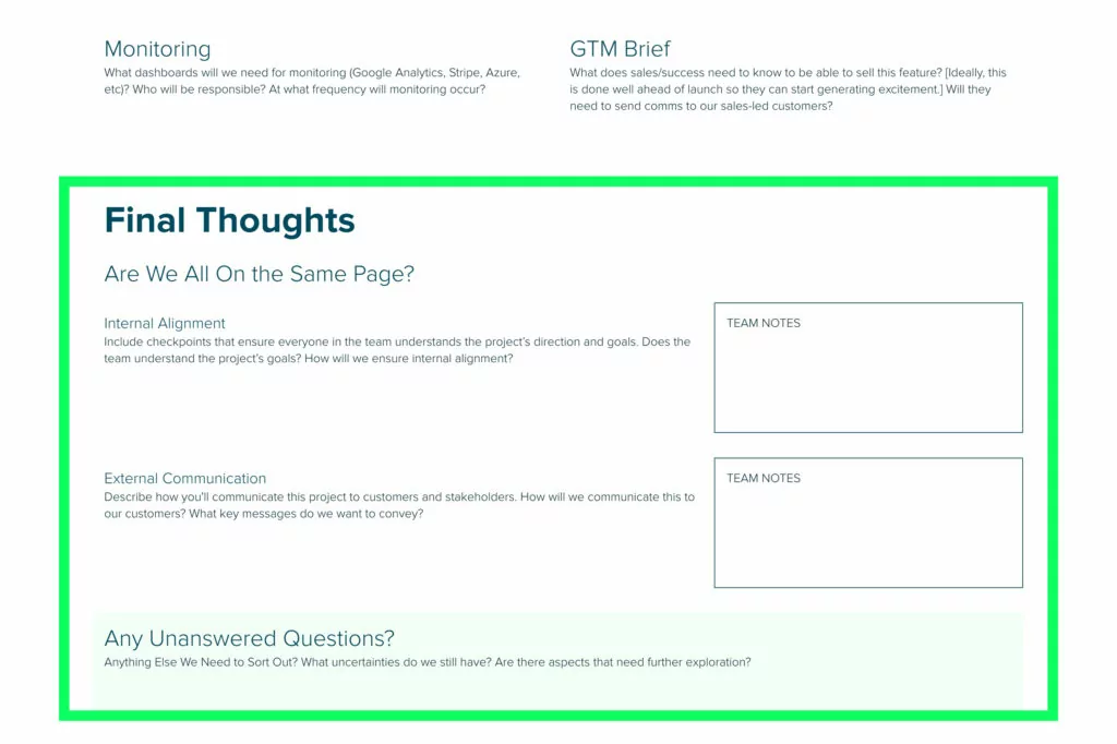 Final Thoughts - Product Requirements Document