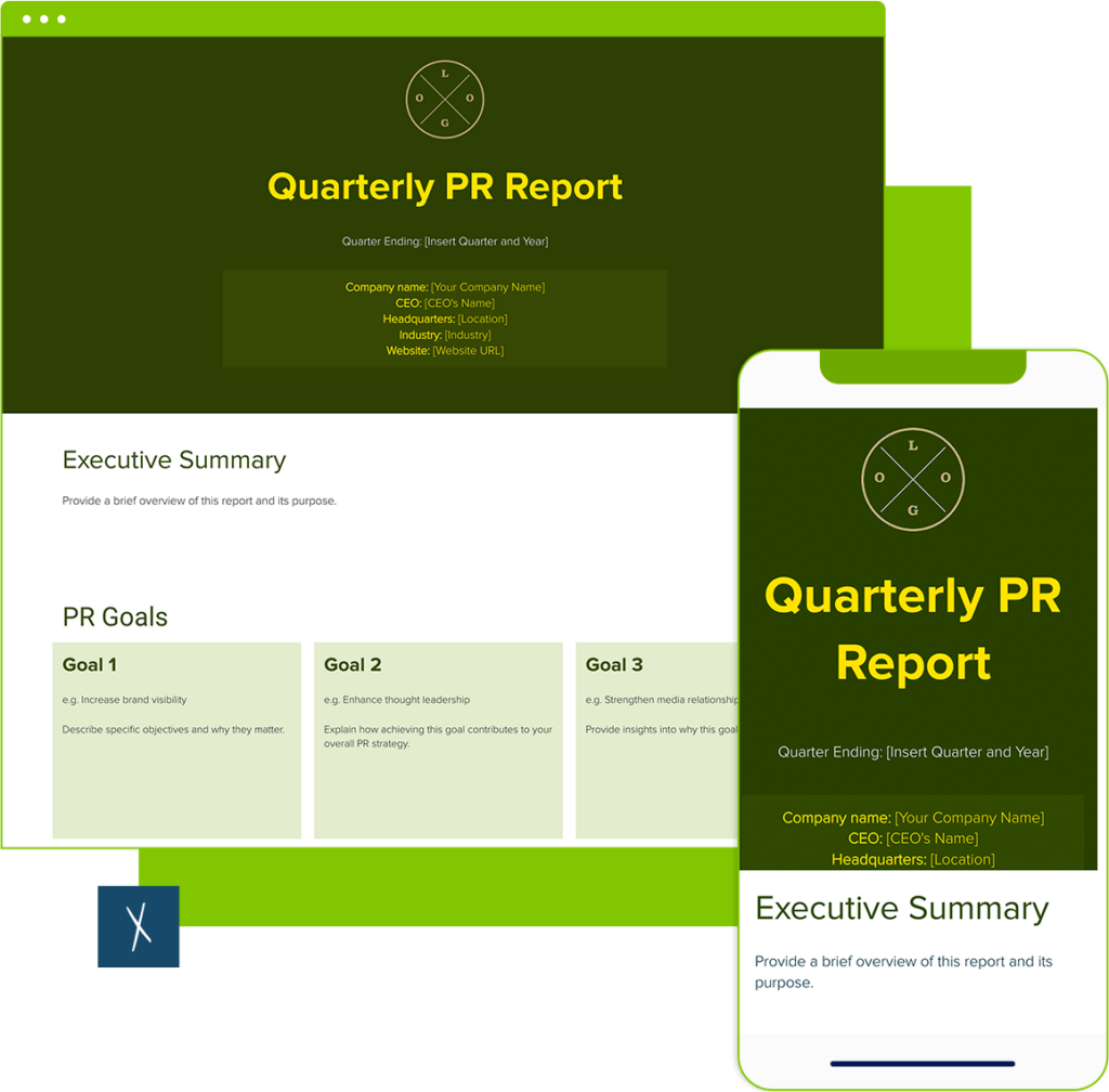 Quarterly Pr Report Template