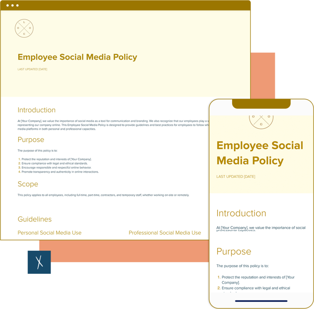 Click To Create Your Free Product Requirements Document Employee Social Media Policy Template