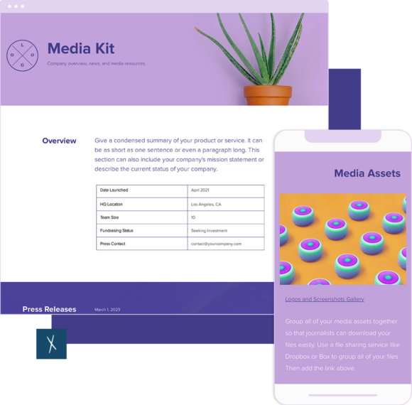 Click To Create Your Free Media Kit! Media Kit Template | Desktop And Mobile Views