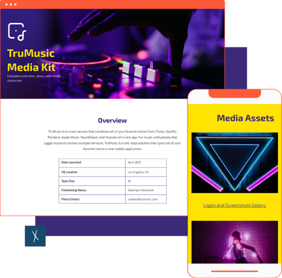 Click To Create Your Free Music App Media Kit Music Startup Media Kit