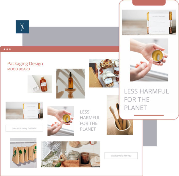 Click To Create Your Free Customer Journey Packaging Design Mood Board Template