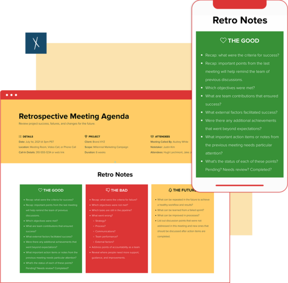 Retrospective Meeting Agenda Template