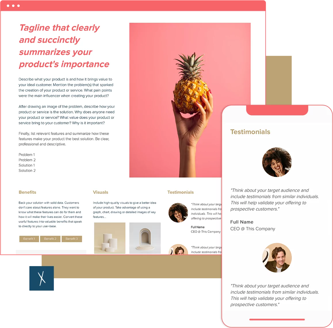 Click To Create Your Free Sales Sheet! Sales Sheet Template | Desktop And Mobile Views