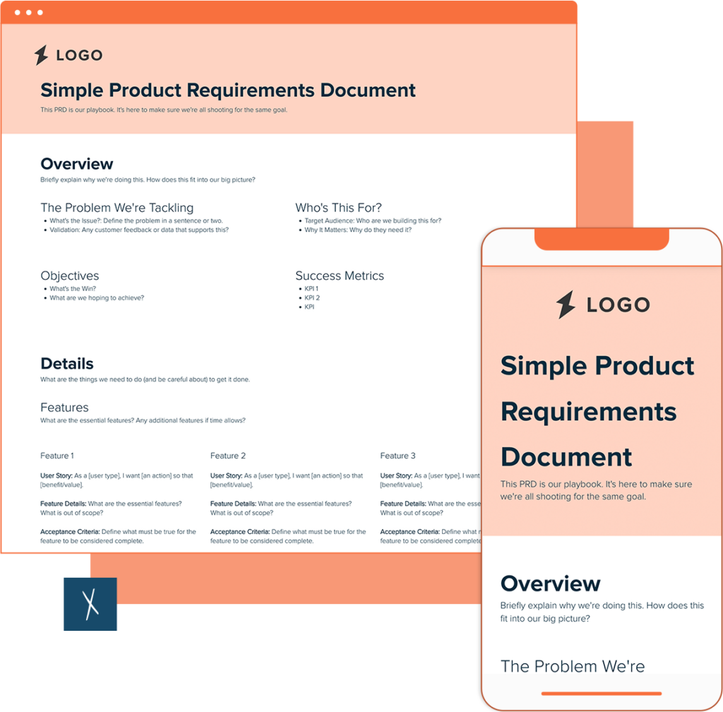Click To Create Your Free Product Requirements Document Simple Product Requirements Document Template