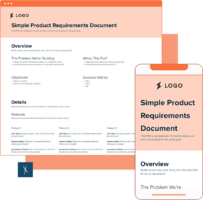 Simple Product Requirements Document Template | Xtensio | 2025