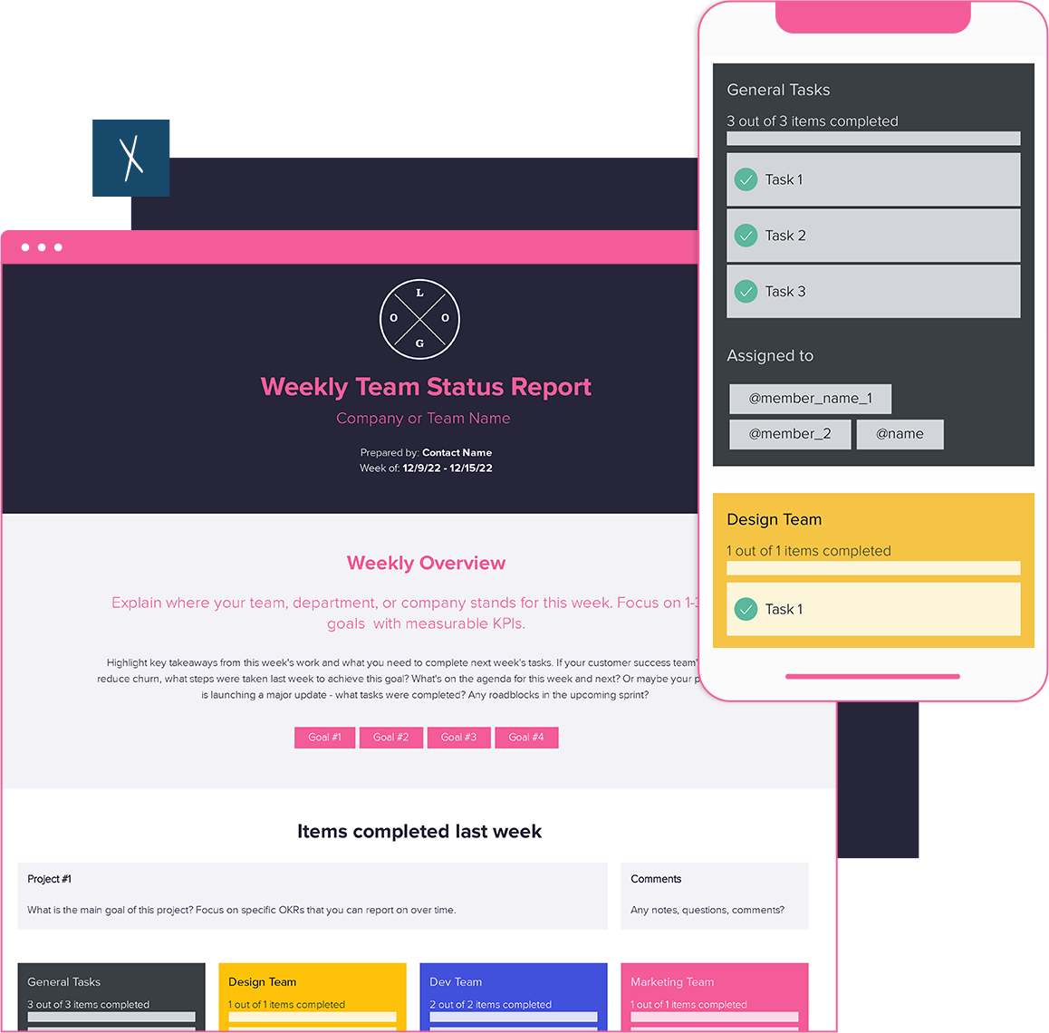 Click To Create Your Free Weekly Team Status Report! Weekly Team Status Template