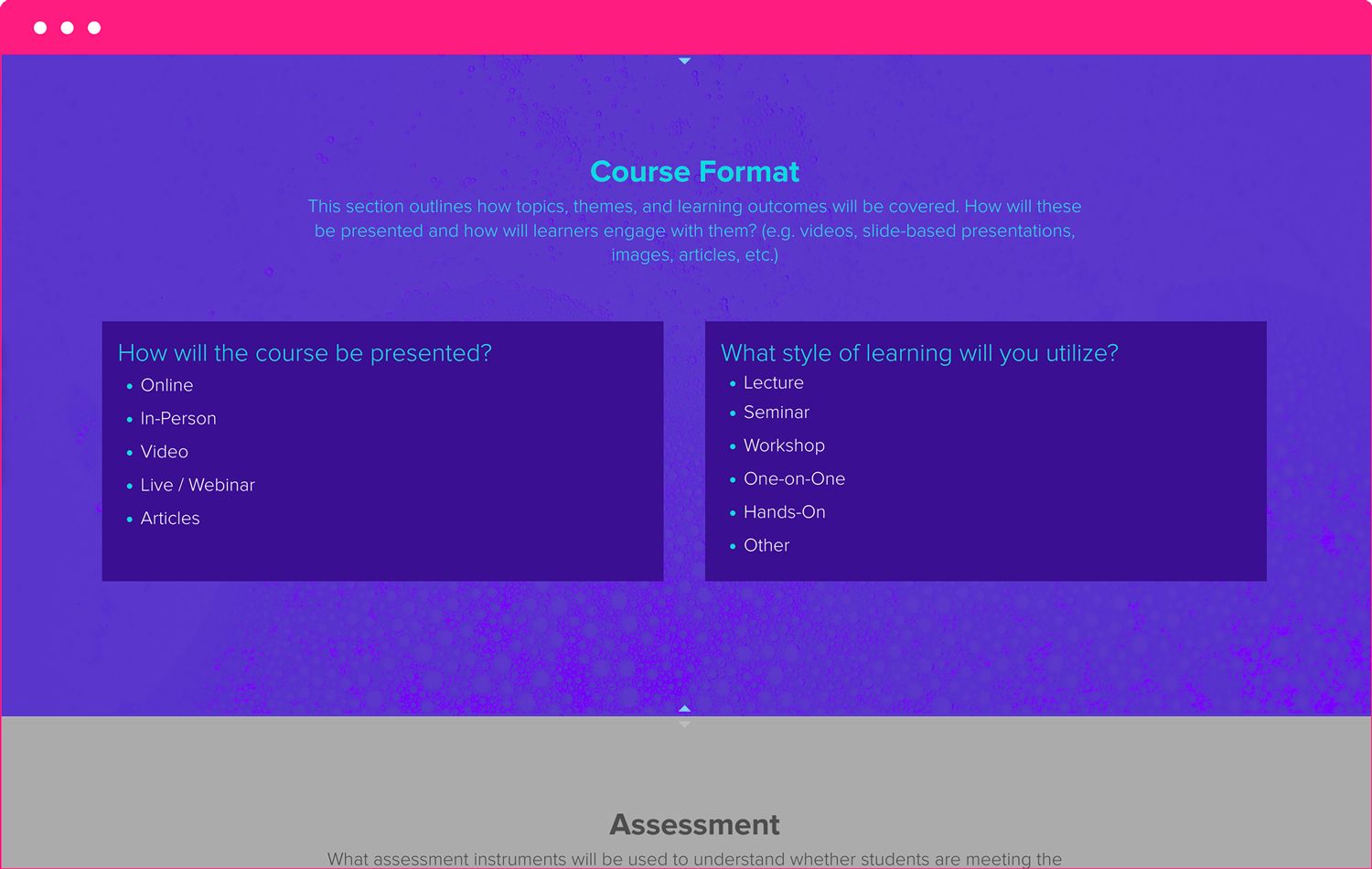 How To Plan A Course Plan Outline | Course Format