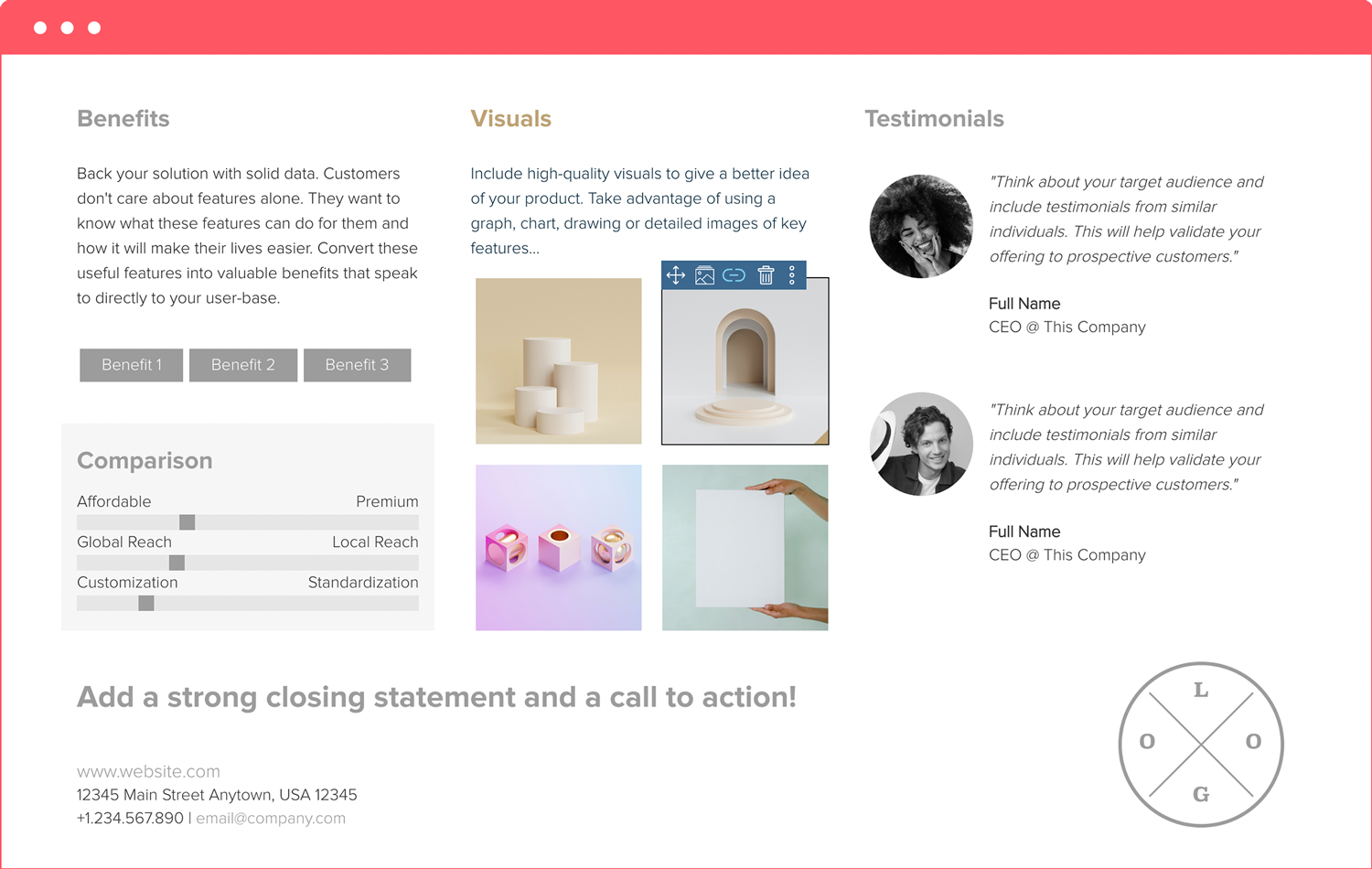 Add Benefit-Oriented Visuals