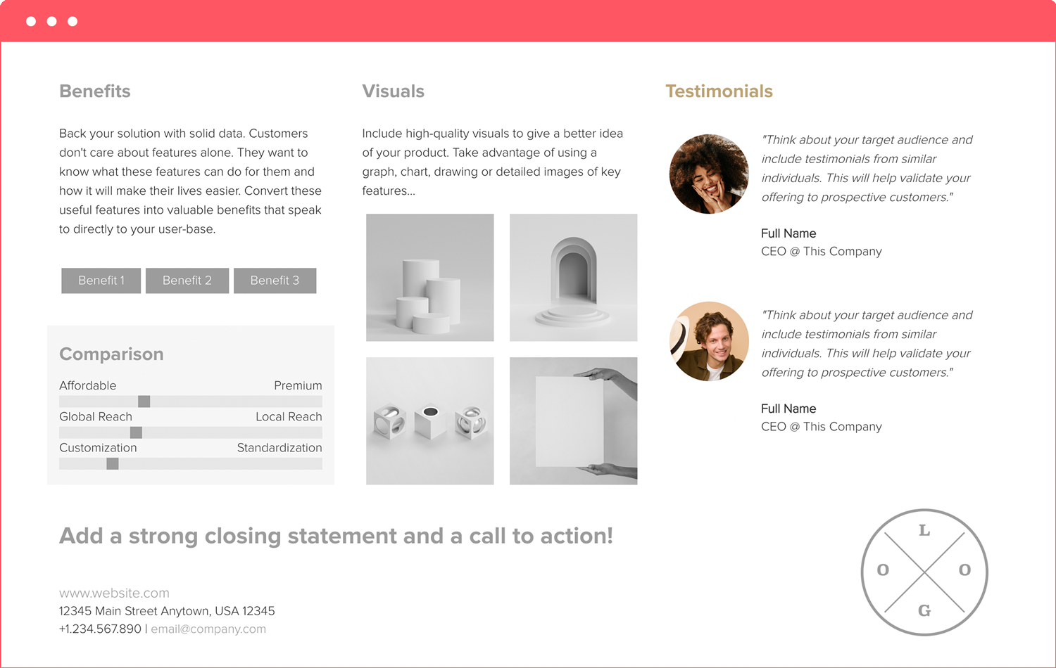 Back Your Benefits Up With Testimonials