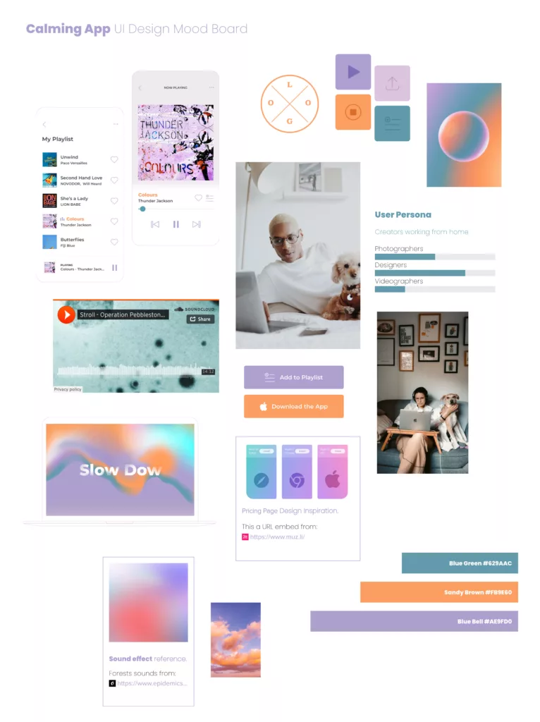 App Ui Design Mood Board