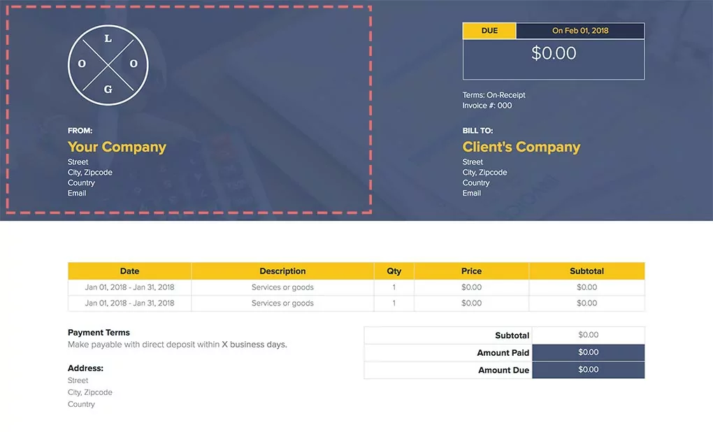 How To Make An Invoice , Company Information