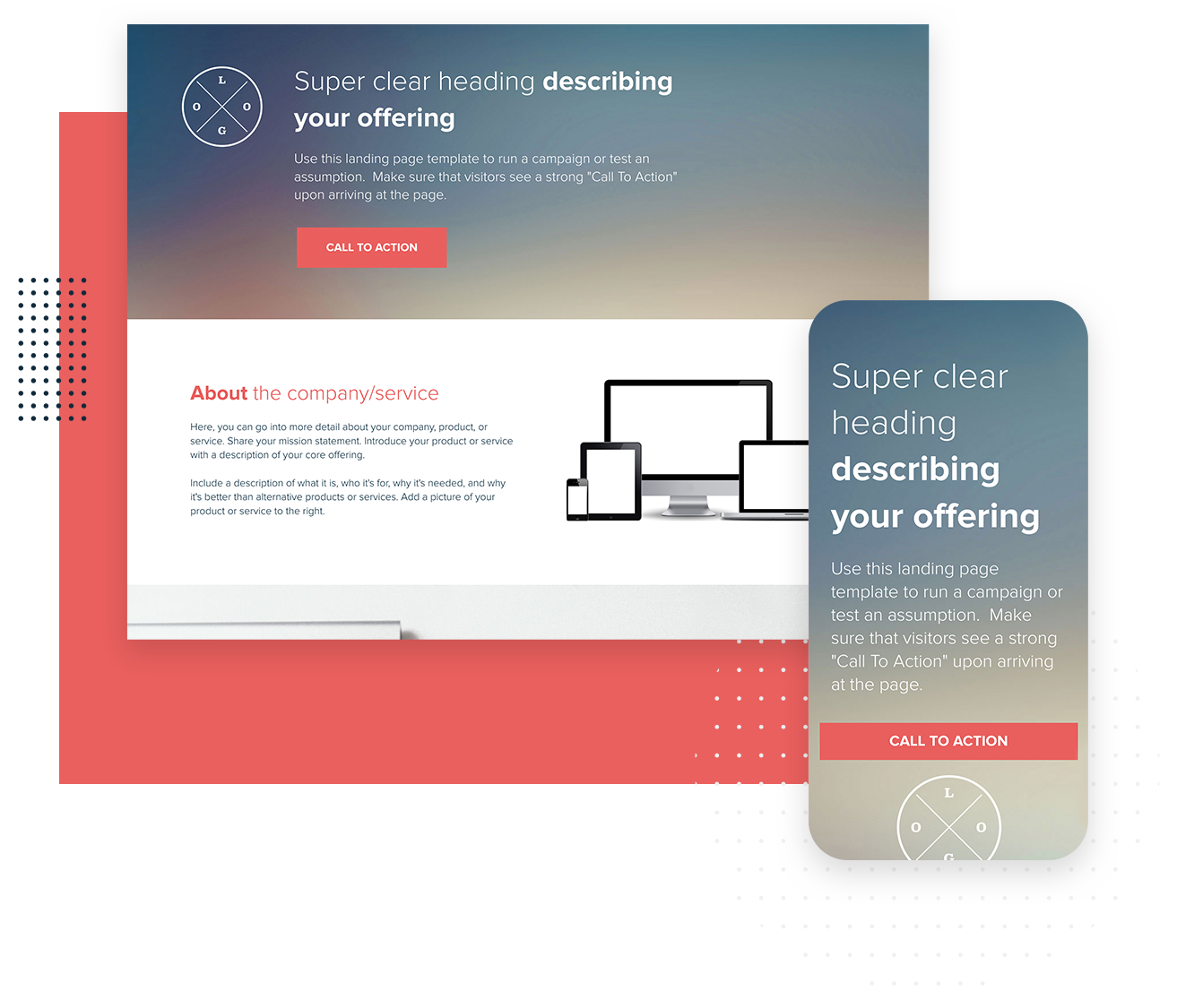 Click To Create Your Free Landing Page! Landing Page Template