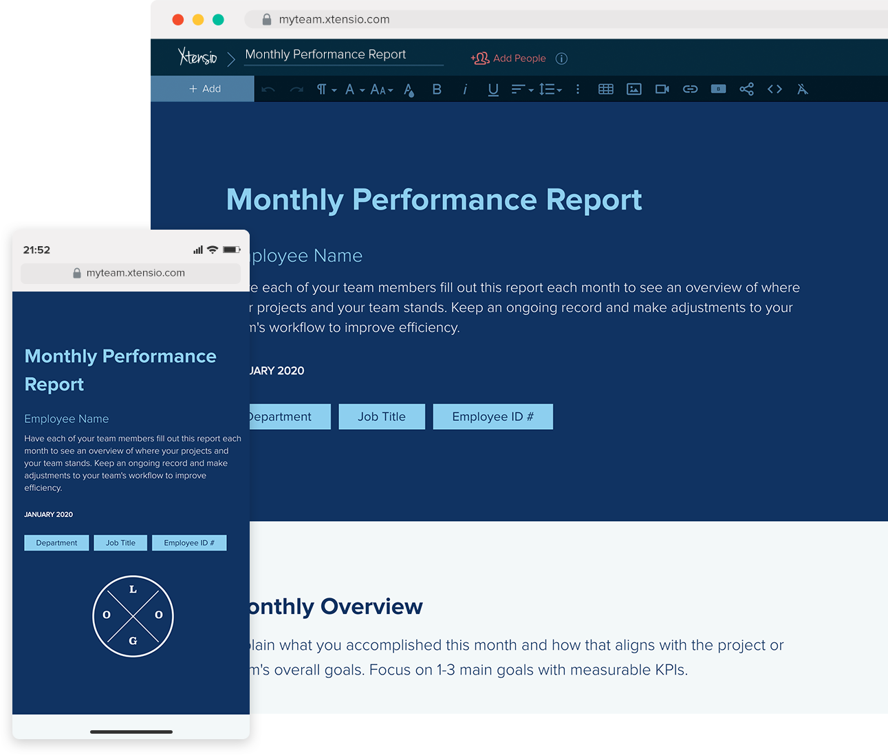 Monthly Performance Report Template