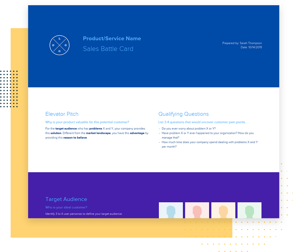Click To Create Your Free Sales Battle Card! Sales Battle Card