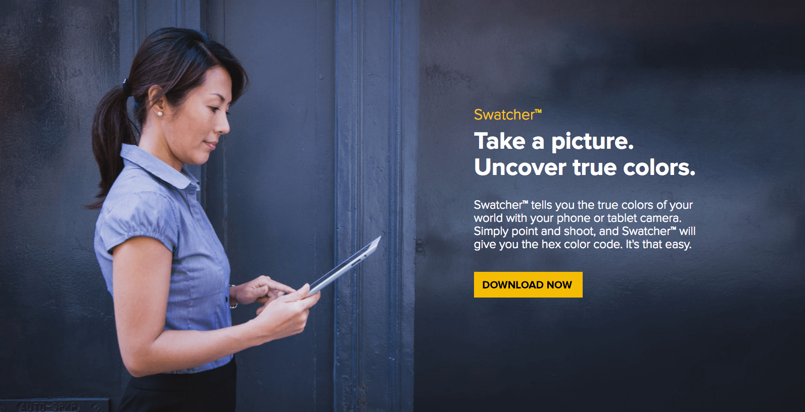 Overview Of Swatcher Landing Page Swatcher Overview Header