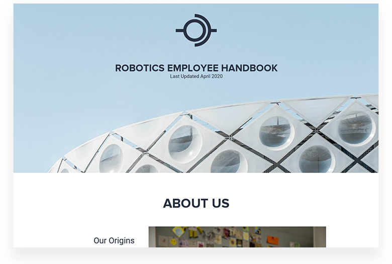 Tech Enterprise Employee Handbook Inspiration