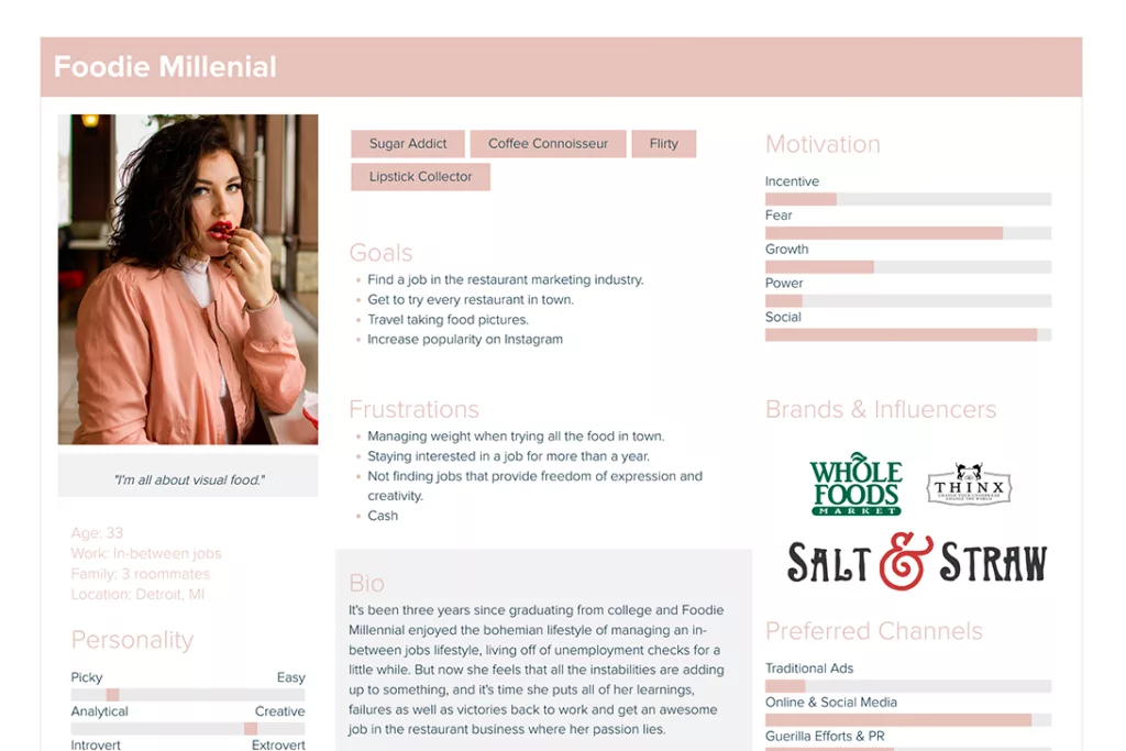 Millenial Persona Example