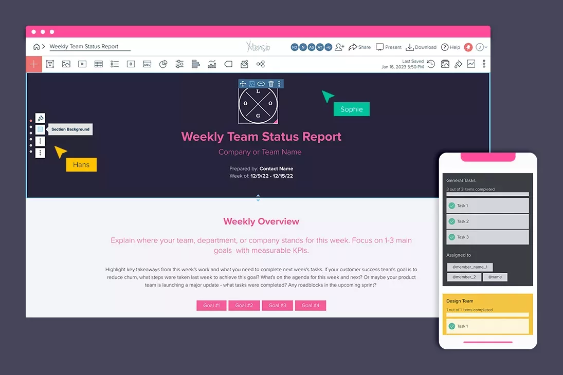 Team Status Template