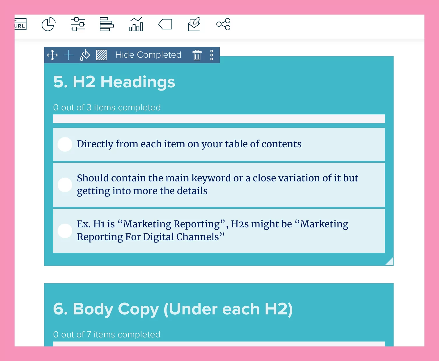 Add Your Own Items To The Checklist.