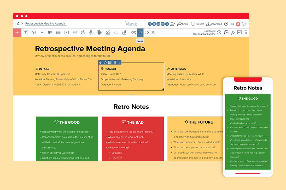 Retrospective Meeting Template